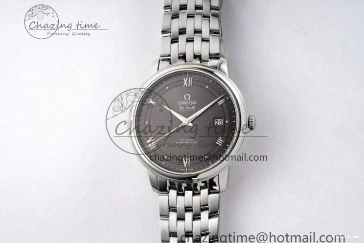 0213 De Ville SS DIWF 1:1 Best Edition Gray Dial SS Markers on SS Bracelet MIYOTA FlexibleFit 7851